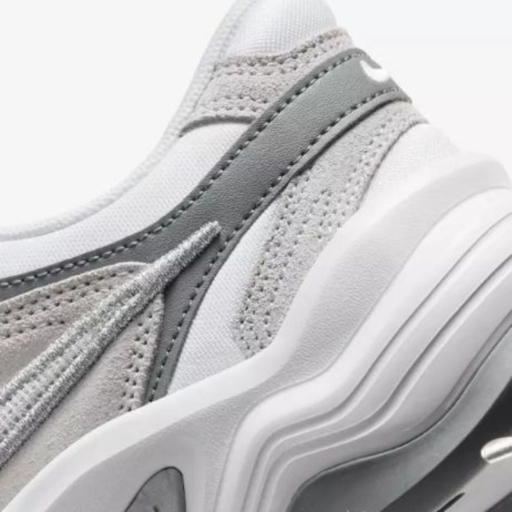 Gray Silver Metallic White Women's Nike Running Shoes - Picture 10 of 14